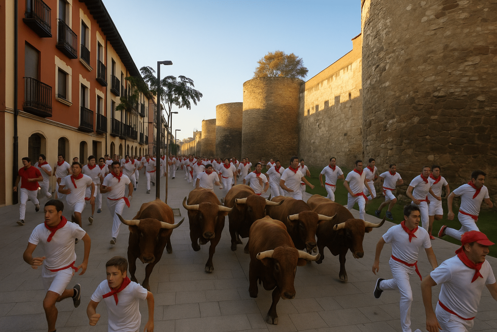 Encierro San Fermin 2025 en León