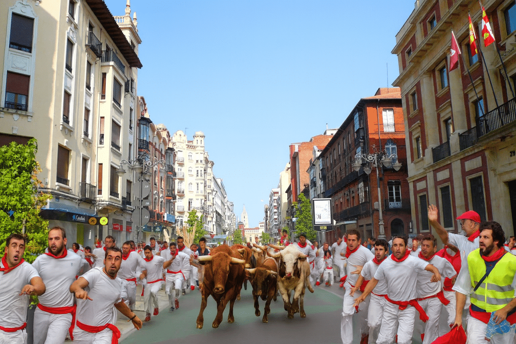 Encierro San Fermin 2025 en León