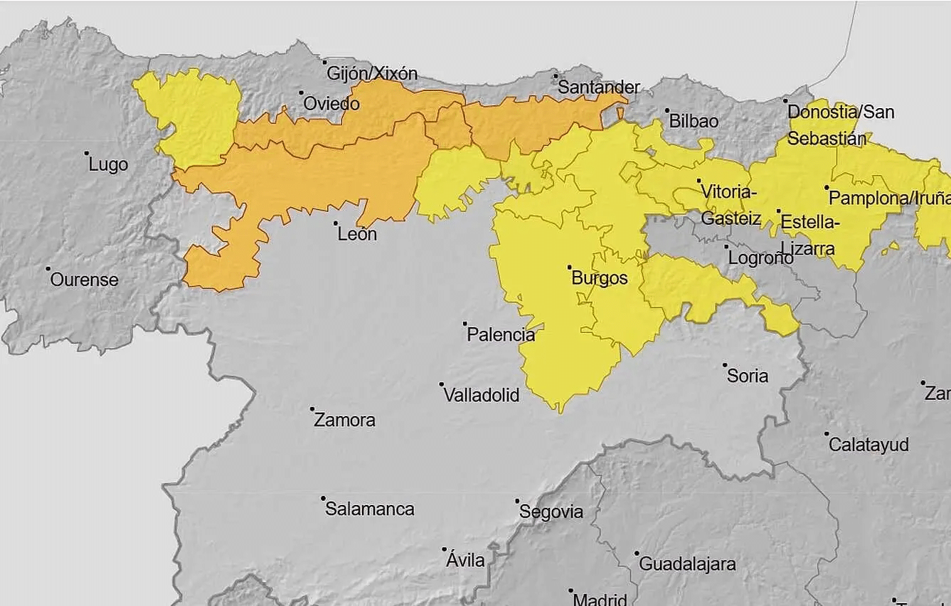 Alerta por nevadas en León por la llegada de un frente ártico