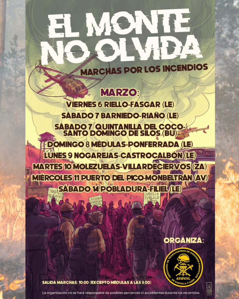 “El monte no olvida”: 8 marchas para recordar los incendios y apoyar a los montes de León